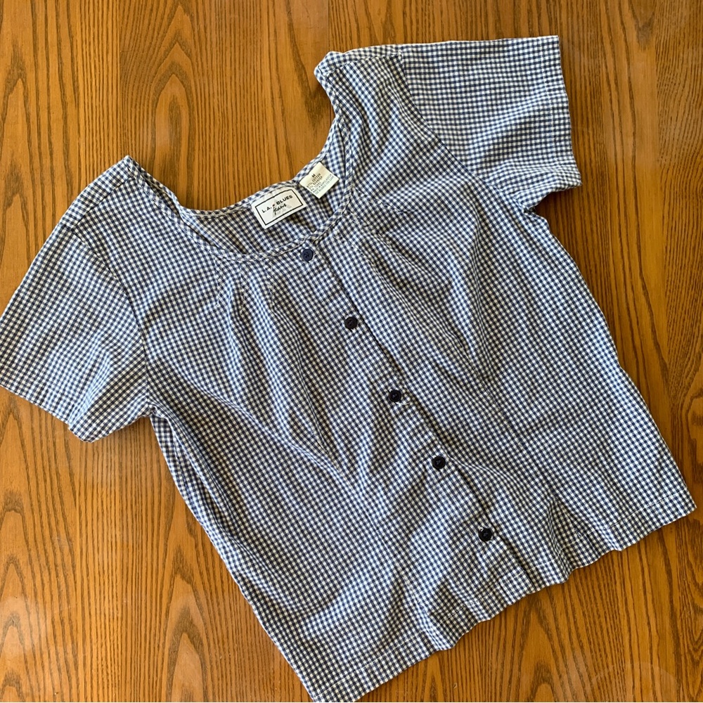 Vintage LA Blues Gingham Shirt